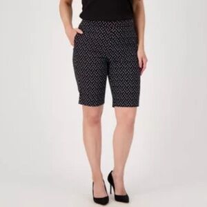 George 18P black polka dot Bermuda Shorts Stretchy